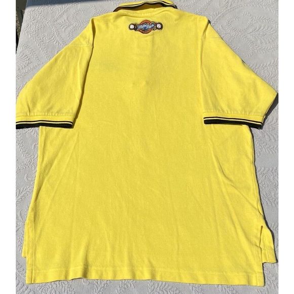 Vintage Milwaukee Brewers Staff Ball Park Polo Medium Yellow Miller Park - Picture 7 of 8